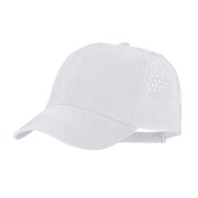 Gorra Ithaca personalizada en microfibra, 5 paneles y trasera perforada