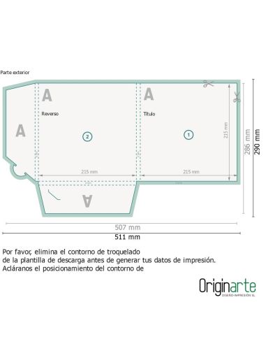 Carpetas cuadradas 21,5 × 21,5 cm con accesorios, a una cara