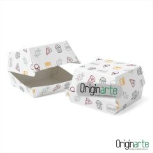 Cajas para hamburguesas M personalizadas, 11,7 × 11,8 × 8 cm