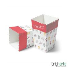 Cajas de palomitas S personalizadas, 9,5 × 9,5 × 17,2 cm