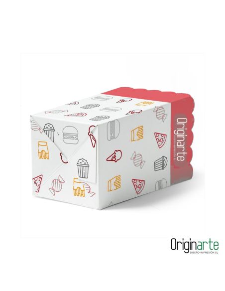 Cajas de palomitas S personalizadas, 9,5 × 9,5 × 17,2 cm