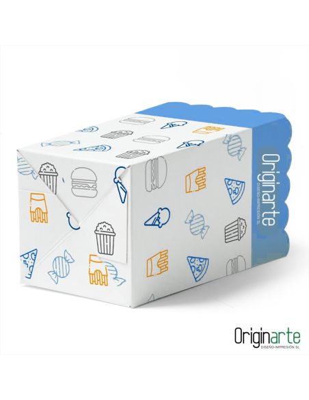 Cajas de palomitas M personalizadas, 12 × 12 × 17,2 cm