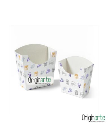 Cajas para patatas fritas S personalizadas, 10 × 5 × 11,3 cm