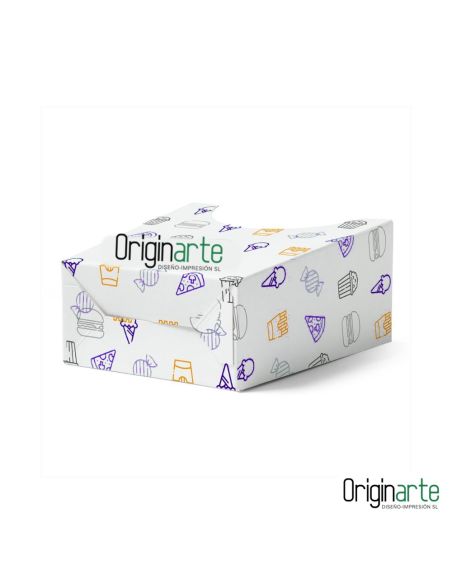 Cajas para patatas fritas S personalizadas, 10 × 5 × 11,3 cm