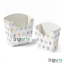 Cajas para patatas fritas M personalizadas, 12 × 5,9 × 13,5 cm