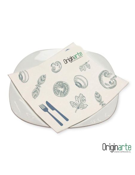 Servilletas Airlaid personalizadas con logo, 33 × 33 cm