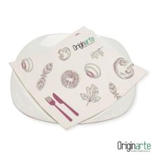 Servilletas tissue de 3 capas con logo, 33 × 33 cm
