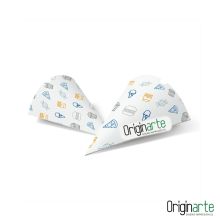 Conos de cartón para alimentos S personalizados, 18,3 × 13,8 cm