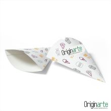Conos de cartón para alimentos M personalizados, 22 × 16,5 cm
