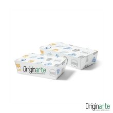 Cajas para refrigerios S con tapa y tu logo, 16,3 × 9,7 × 5 cm