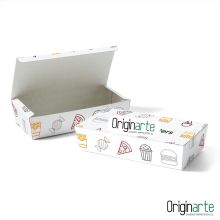 Cajas para refrigerios M con tapa y tu logo, 22,3 × 11,7 × 5 cm 2