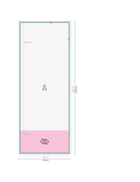 Roll up estándar 85 × 200 cm con mástil reforzado y 4 materiales