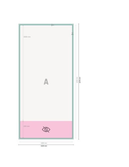 Roll up estándar 100 × 200 cm con mástil reforzado y 4 materiales