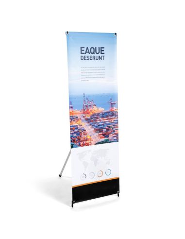 X-Banner premium 80 × 200 cm: la alternativa ligera al roll up