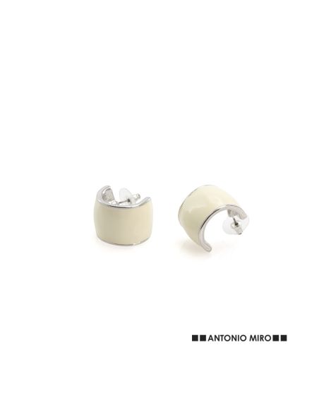 Pendientes Moss de Antonio Miró en aleación de zinc plateado