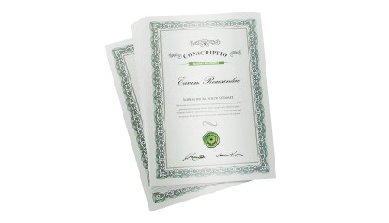 Diplomas con colores de efecto