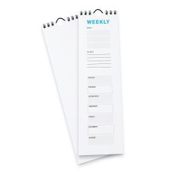 Calendarios semanales de pared con espiral, a una cara
