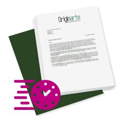 Papel de cartas urgente a dos caras: entrega en 24-48 horas