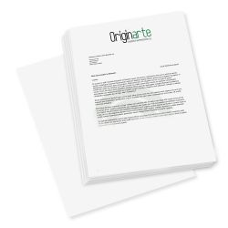 Papel de cartas con membrete a todo color, a una cara
