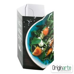Expositor de mesa hexaedro personalizado